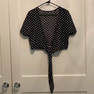 Polka dot tie shirt